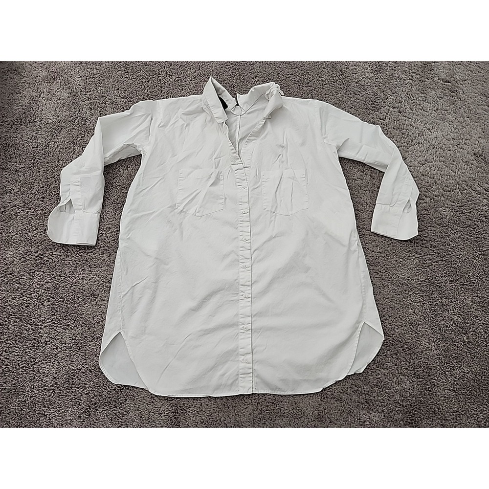 KENDALL + KYLIE Button Up Shirt Womens S White Good Oversized Chic Casual